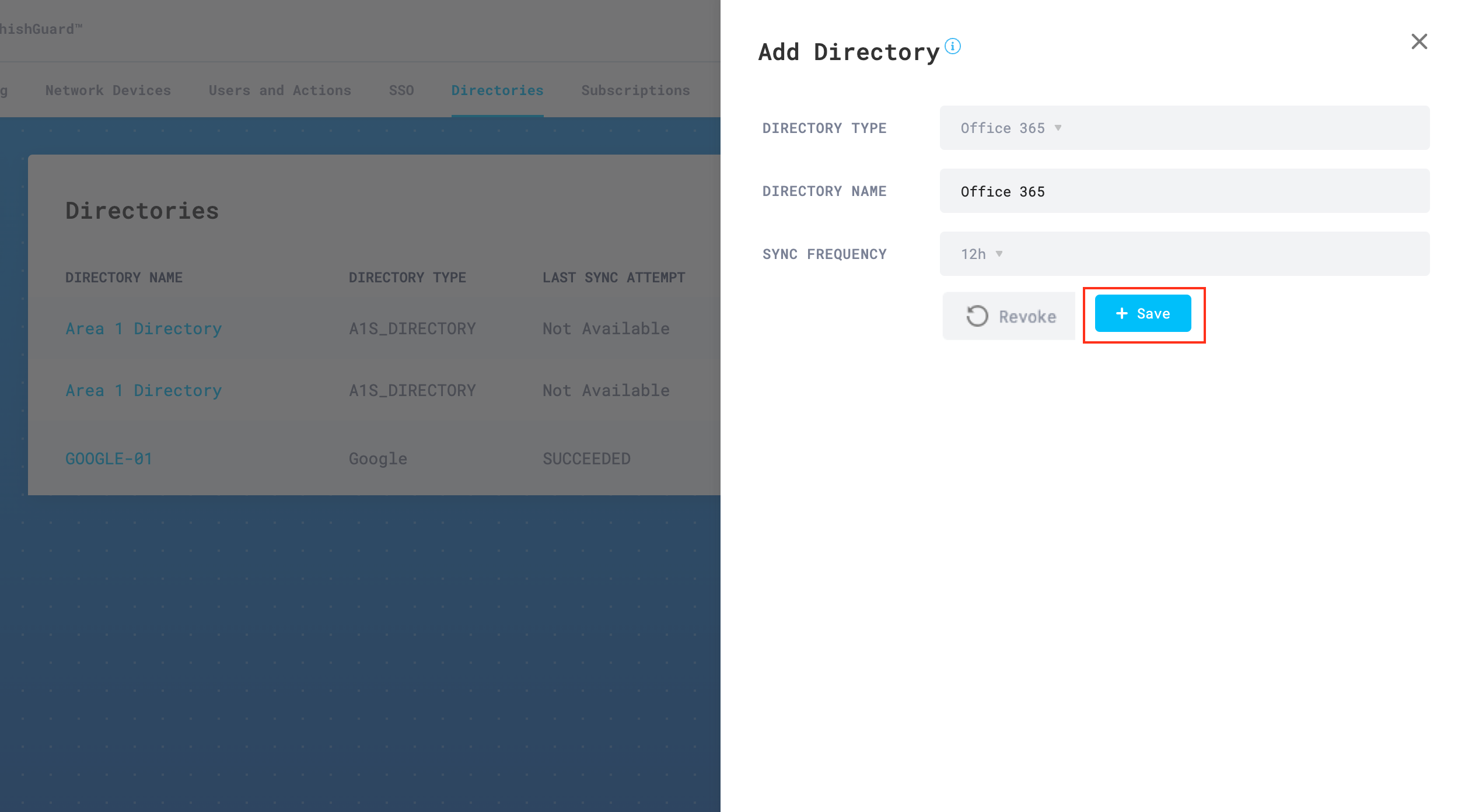 Select Save to complete the authorization process